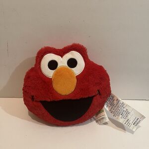 Sesame Street Elmo Face Travel Pillow Small 9" Flat Red Plush Toy Decor 2018